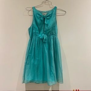 An Original Milly of New York Teal Silk Dress